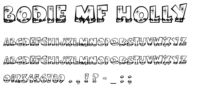 Bodie Mf Holly font